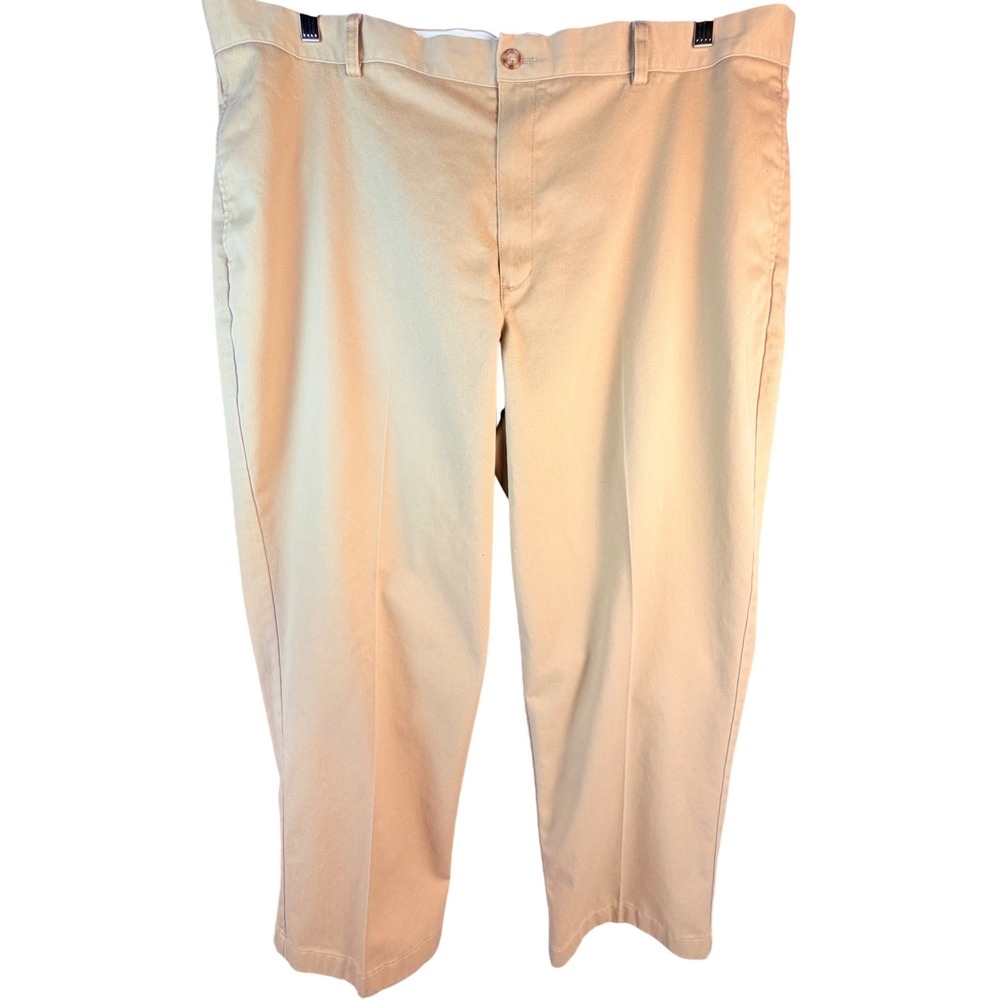 LL Bean Natural Fit Khaki Chino Pants Mens 44 x 29 Tan Cotton Twill 212332